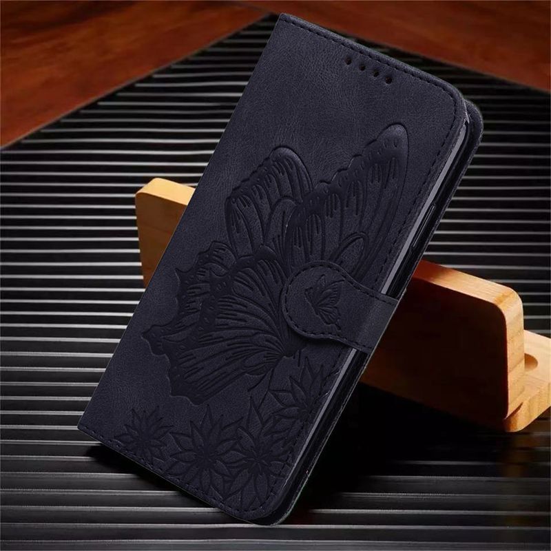 Vlinder Lederen Flip Cover Voor Iphone 14 6 6S 7 8 Plus Se 2 2020 X Xs Xr 13 12 11 Pro Max 12 Mini Telefoon Portemonnee Boek Case_voghion.com