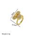 Light luxury, niche, super sparkling zircon heart ring, women's Instagram style, high-end design, open index finger ring_voghion.com