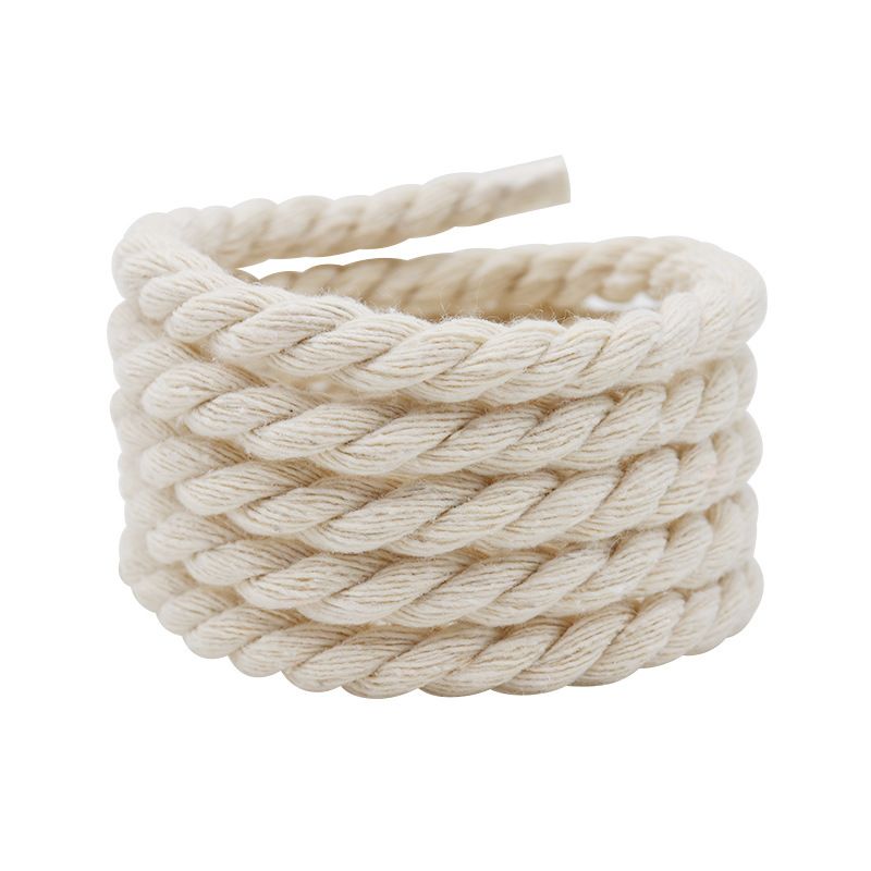 Αξεσουάρ παπουτσιών χρυσά κορδόνια στρογγυλά 7 χιλ. μονόχρωμο χειροποίητο υφαντό πολυεστέρα βαμβακερό σχοινί χοντρό αθλητικά παπούτσια μπαμπά παπούτσια_voghion.com