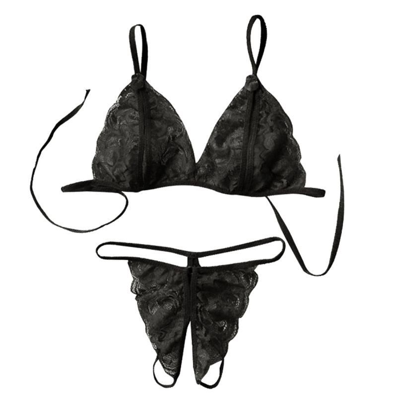 2PC/set Transparent Baby Dolls Lenceria Erotica Mujer Hot Sexy Lingerie Set Women Porn Underwear Sex Clothes Solid Sexi_voghion.com
