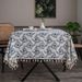 Retro Big Size Tablecloths Bohemian Style Polyester Fiber Square Tassel Decorative Tablecloths_voghion.com