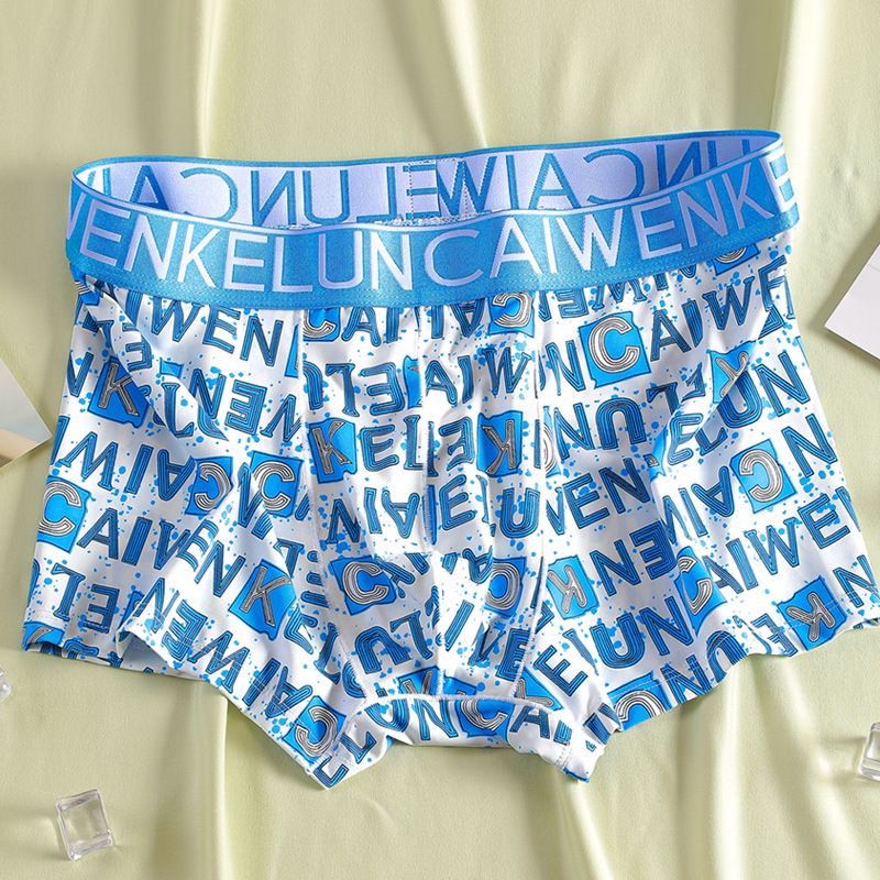 Pánské spodní prádlo, letní boxerky z ledového hedvábí s potiskem osobnosti, teenagerské, plus size, tenké kraťasy, antibakteriální boxerky_voghion.com