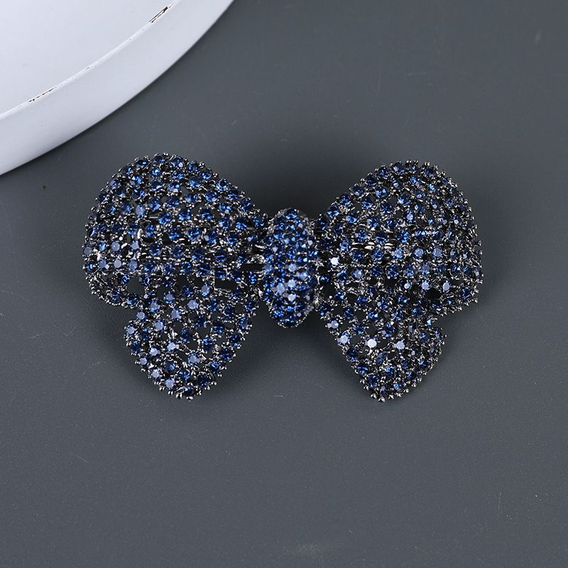 Koreaanse versie Legering Strass Haaraccessoire, Half Vastgebonden Haar, Paardenstaart Achterkant Van Het Hoofd Horizontale Cl, Strikveer_voghion.com