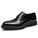 Erste Schicht Rindsleder Business Casual Herrenschuhe Britischer Stil geschnitzte Brogue Karree Doppelboden Außenhandel Abendgarderobe helle Lederschuhe_voghion.com