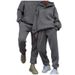 Women's Clothing Men's & Women's 2-Piece Hooded Sweatsuit Set - Casual Lounge Wear With Comfort Fit, Long Sleeve & Pants (Multiple Colors & Sizes)_voghion.com
