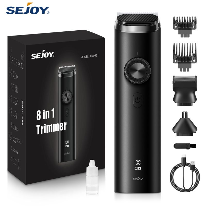 SEJOY 5 In 1 Hair Clippers Beard&Nose Trimmer 0.5-20mm Hair Shaver Grooming Kit_voghion.com