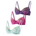 Soutien-gorge à armatures semi-transparent en dentelle brodée florale pour femme, très tendance_voghion.com