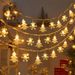 Christmas String Lights LED Acrylic Clear Star Snowflake Xmas Tree Long Lamp Strings Light Hanging Ornaments Home Party Decor_voghion.com