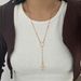 Women's Fashion Cross Alloy Pendant Necklace Versatile Jewel Beaded Collarbone Chain Hip Hop Punk Street_voghion.com