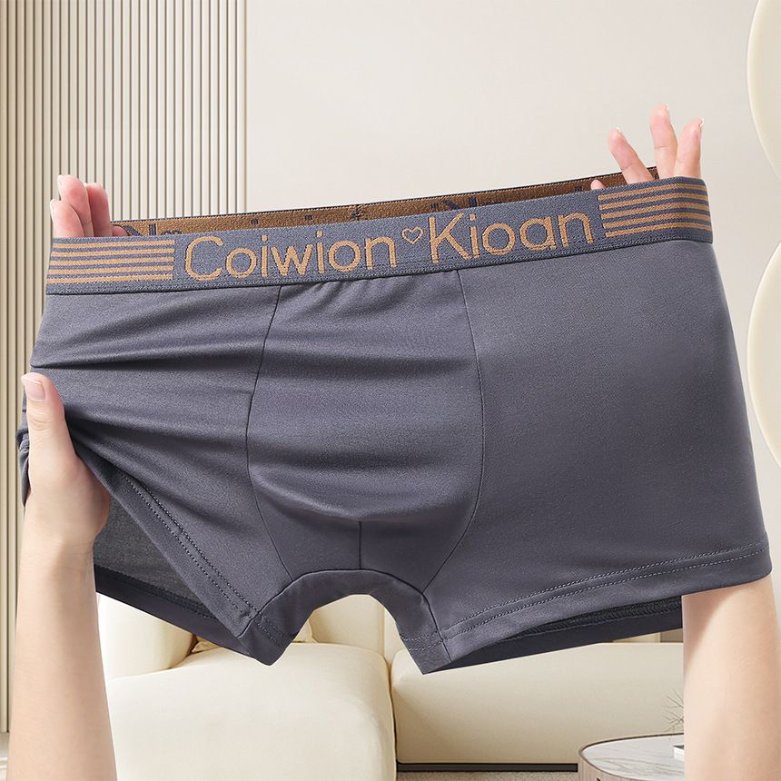 Atmungsaktive Boxershorts aus Polyester mit mittlerer Leibhöhe für Herren – weiche, bequeme Unterwäsche für den täglichen Gebrauch (mehrere Farben und Größen)_voghion.com