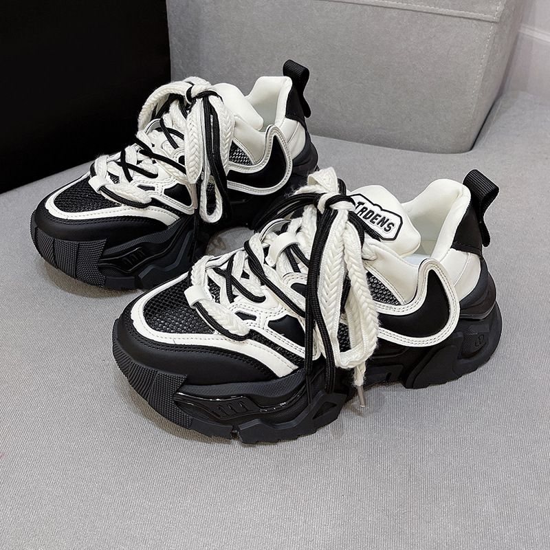 European Goods Niche Design Sports Women's Shoes 2023 New Summer Single mesh comfortable breathable rose red old shoes_voghion.com