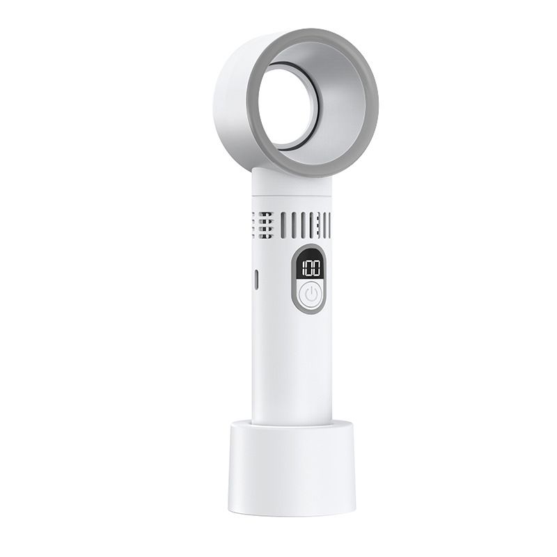 25 New Digital Display Mini Handheld USB Rechargeable Bladeless Portable Small Fan_voghion.com