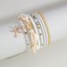 Fashion Ocean Style Alloy Starfish Pendant Shell Wax Thread Woven Bead Elastic Women's Anklet 7-Piece Set_voghion.com