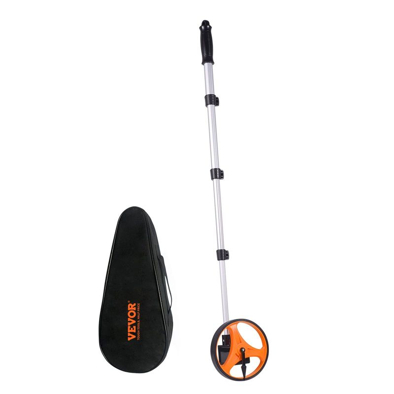 VEVOR Measuring Wheel In Inches, 6.3 In Wheel Diameter, 39.37-16.53 In Telescoping Measure Wheel, Measurement 0-9,999m With Back Bag, Suitable For Lawn/Hard/Soft/Wood Road Measuring_voghion.com