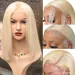 Blonde glatte Bob-Perücke 613, volle Spitze, kurze Bob-Perücken, Echthaar, Seidenbasis_voghion.com