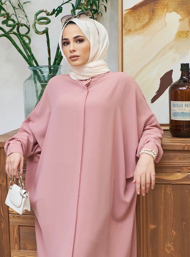 Rochie musulmană Robă Abaya Îmbrăcăminte Moda musulmană Lungime mâneci liliac Crăciun Ziua Recunoștinței Halloween Ziua Îndrăgostiților_voghion.com