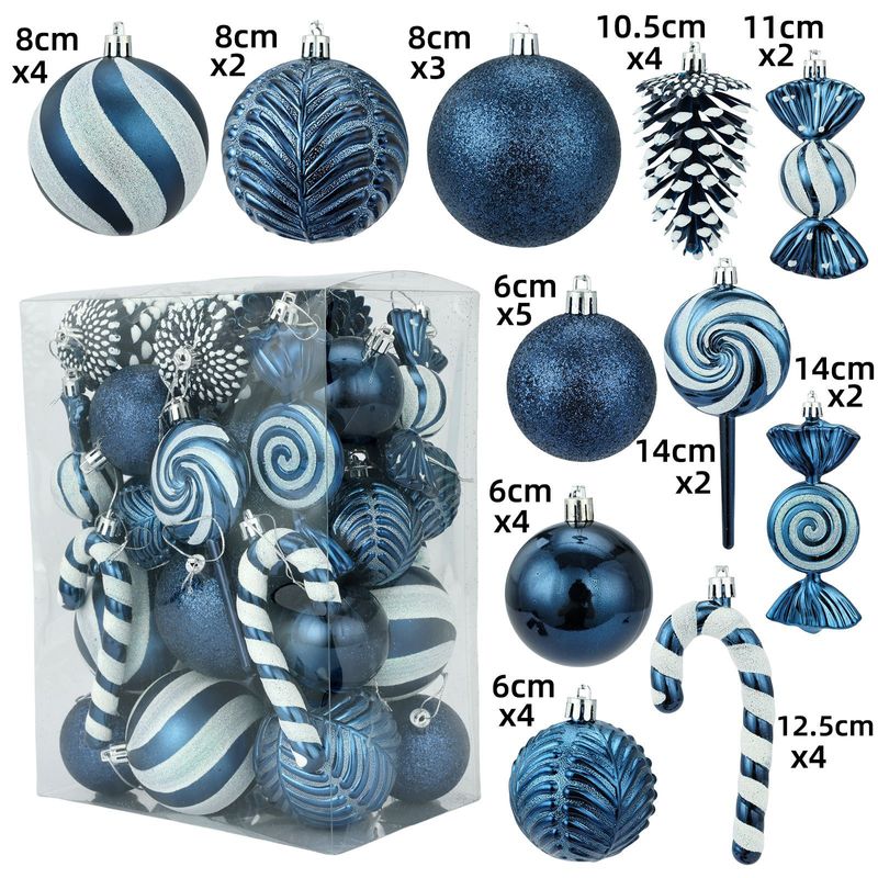 Karácsonyi 8cm/6cm36 darabos szett karácsonyi bál karácsonyi medál cukorka díszdoboz öltöny karácsonyfa kiegészítők díszítés_voghion.com