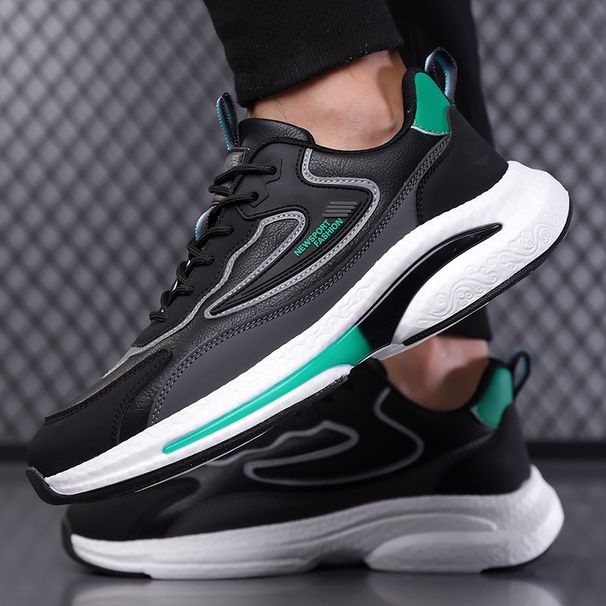 Spring Men's Mesh Casual Sports Shoes Fashionable Versatile Comfortable Breathable Men's Leather Shoes_voghion.com