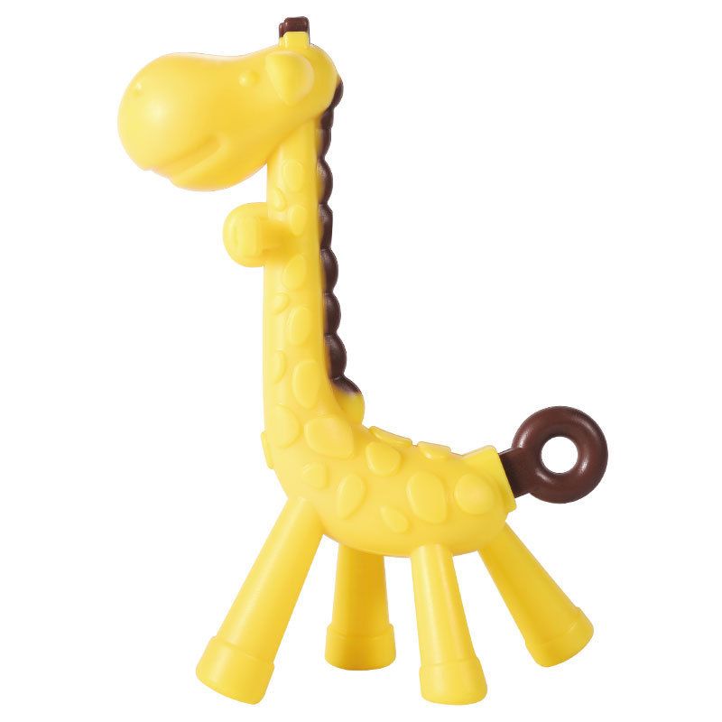 Dr.isla 1 pz. Massaggiagengive in silicone a forma di giraffa, cartone animato, per bambini, anello da masticare, senza BPA, in silicone, per la dentizione dei bambini, regalo per i denti_voghion.com