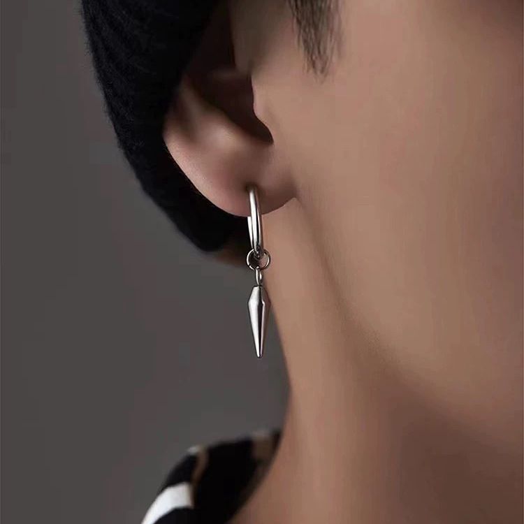 Trend Hip-Hop Titanium Steel Rivet Earrings For Men And Women, Ins Stle Versatile Non-Pierced Clips, Studs, Ear_voghion.com