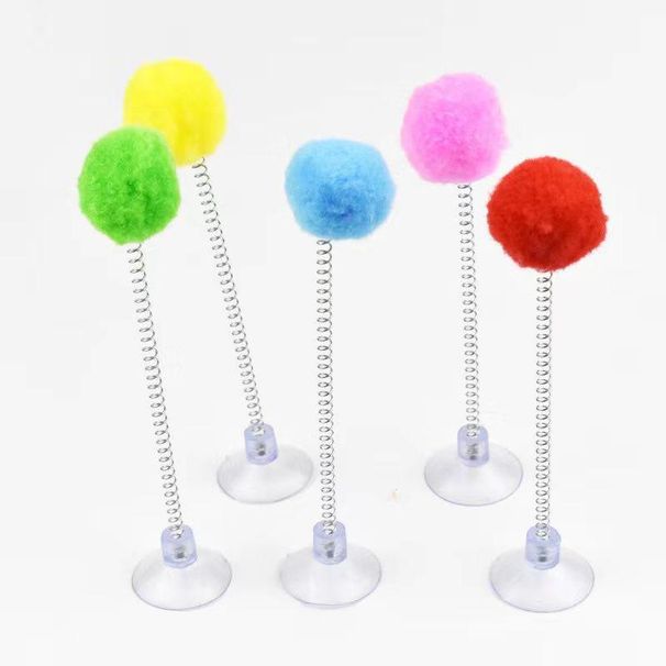 Zauberstab Einzelnen Haarball Katze Selbst-Unterhaltung Teaser Spielzeug Stern Spaß Saugnapf Frühling_voghion.com