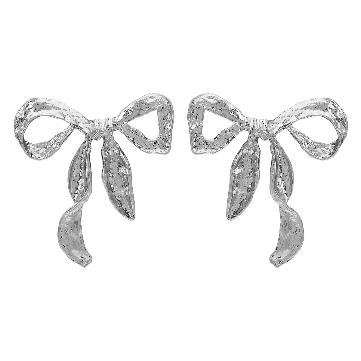 E12948 Orecchini impilati con fiocco in metallo alla moda ZA in stile semplice, design Sense per le donne_voghion.com