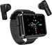 T91 Smart Watch Armbånd 2 i 1 TWS Trådløse Bluetooth øretelefoner 1,4 tommer Puls Blodtryk Fitness Armbånd_voghion.com