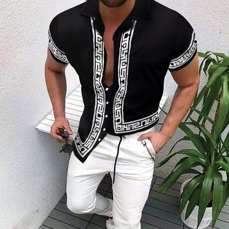2025 Zomer Losse Bloemenprint Casual Korte Mouw Cardigan Shirt_voghion.com
