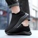Oversized Men's Fly Woven Mesh Sports And Leisure Slip-On Feet, Lazy People, Socks, Couples, Lightweight Running Shoes,_voghion.com