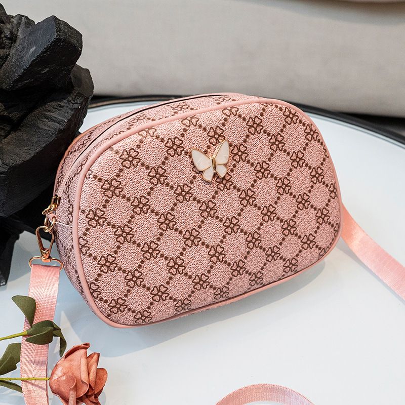 Damska torba na aparat fotograficzny z motylami - geometryczna torebka na ramię typu crossbody_voghion.com