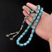 Türkis Zylindrischen 10*14mm Muslimischen Rosenkranz Armband Hand String Ornamente DIY Quaste Perlen Griff Kette_voghion.com