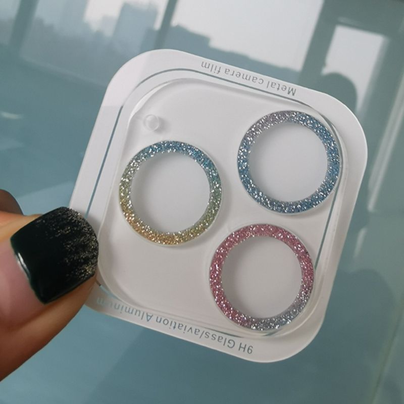 Película protectora de cámara con purpurina para iPhone 13, 12 Mini, 13 Pro Max, cristal transparente para iPhone 14, 12 Pro, 13 Pro, carcasa trasera_voghion.com