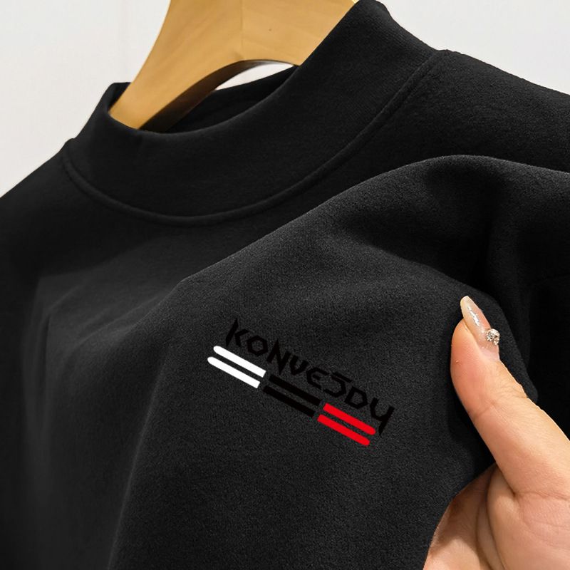 ​Men's Slim Fit Thermal Underwear Half-Turtle Neck Base Layer Shirt, Breathable & Warm, All-Season Comfort, Multiple Colors & Sizes (M-4XL)​_voghion.com