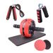 Set combinato di ruote addominali a ruota singola per il fitness domestico, set da 7 pezzi con pinza per ruote addominali, allenamento completo_voghion.com