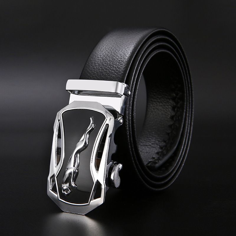 Men's Belt Automatic Buckle Business Belt Stall Goods Belt PVC Iron Buckle Belt_voghion.com