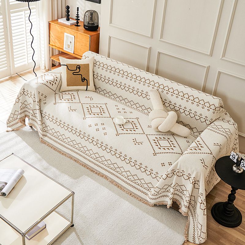 Sofabezug im Bohemian-Stil – universeller Ganzjahres-Sofaschutz mit geometrischem Muster, staubdicht und rutschfest, Größen 180 x 130 cm bis 180 x 460 cm_voghion.com
