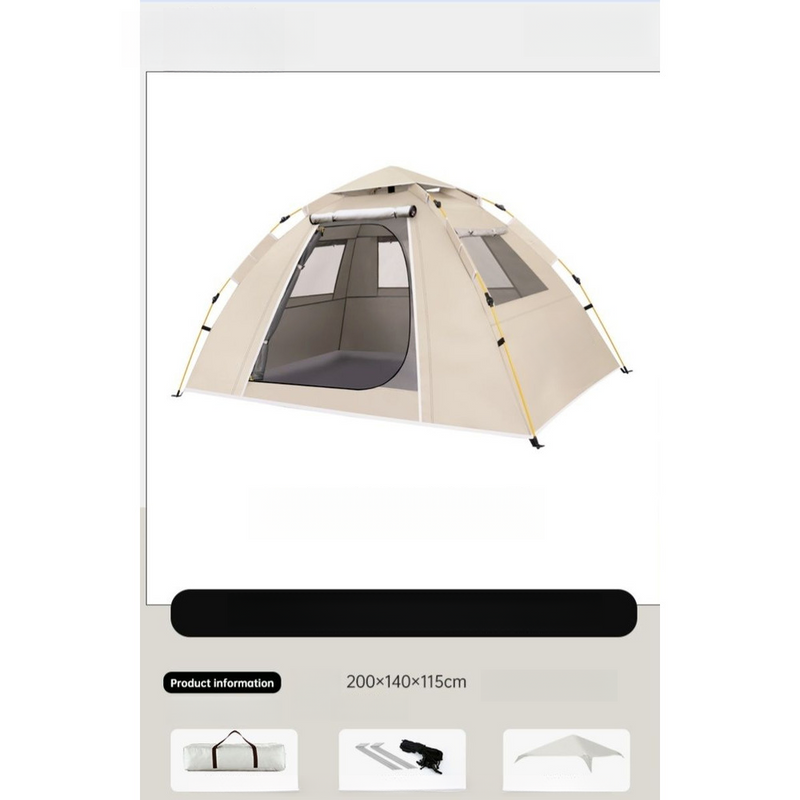 Tushiguang New Tent Outdoor Folding Portable Camping Gear Overnight Waterproof Thickened Automatic_voghion.com