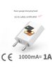 Ongeëvenaarde kwaliteitslader conform de Europese norm. Draagbare reislader met 5V1A-stroomadapter. CE-certificering voor Android en iPhone._voghion.com