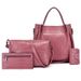 Bucket Bag Women's Bag Large Capacity Crocodile Pattern Ladies Handbag Four Piece Set Solid Color Shoulder Messenger Bag_voghion.com