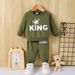 Kids Clothing Spring and Autumn New Two piece Set for Baby Boys with Letter Printing Simple Casual Style_voghion.com