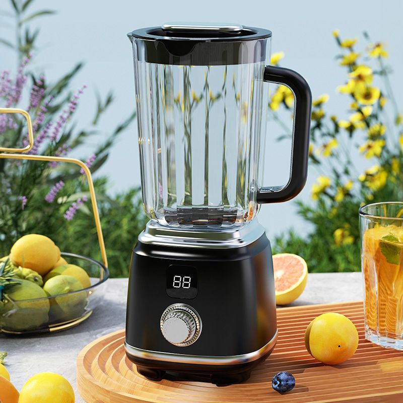 Automatic Juicer Machine For Home, Portable Blender Cup With 22000 RPM, Dual Blades, High Borosilicate Glass, 400ml Juice Yield, White & Black​_voghion.com