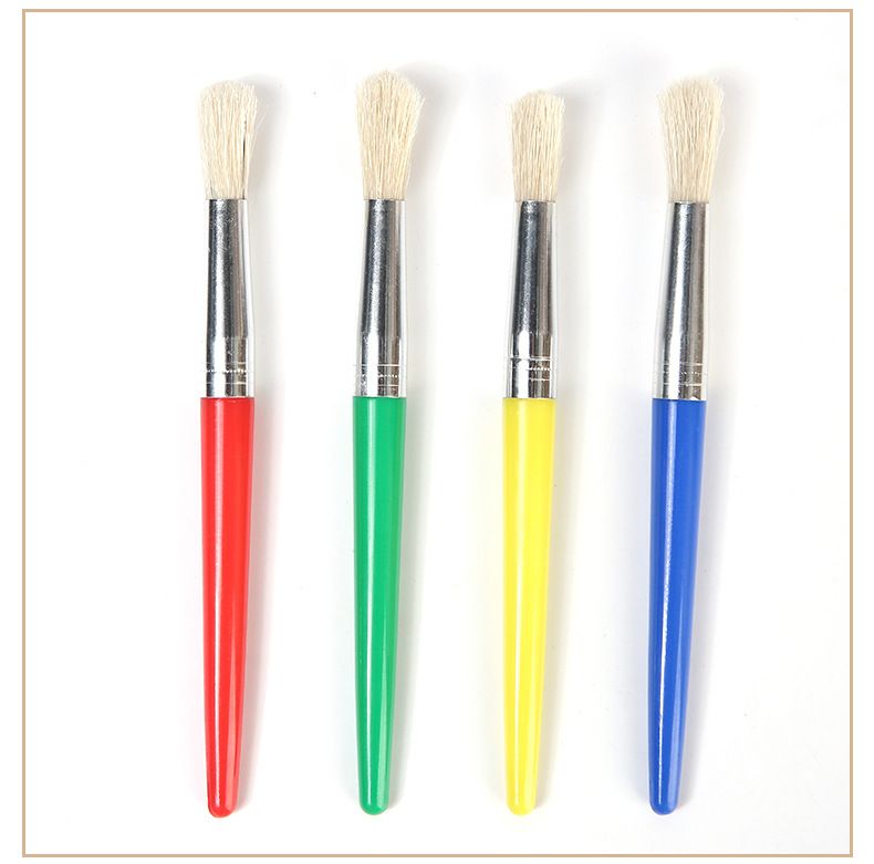 Pinceau transfrontalier pour enfants, stylo graffiti DIY, 4 têtes rondes, poils de porc, peinture à l'huile, acrylique, gouache, stylo aquarelle, fabricants en gros_voghion.com