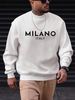 Felpa casual da uomo MILANO in morbido poliestere con maniche lunghe e scollo rotondo_voghion.com