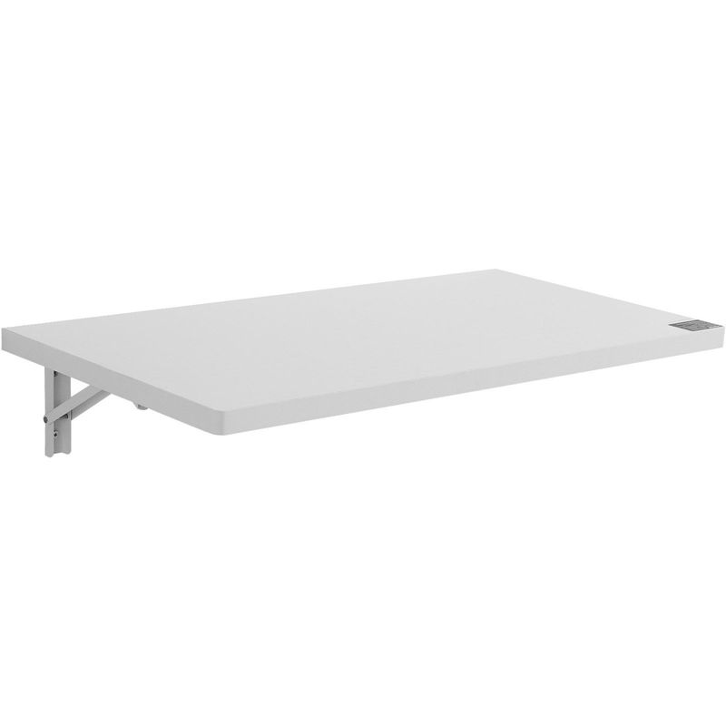 VEVOR Wall Mounted Folding Table, 31.5" X 15.75" Wall Mount Drop Leaf Table, Floating Desk With Iron Bracket, Fold Down Desk For Small Spaces, Home Office, Dining, Laundry Room, Kitchen, Bar, White_voghion.com