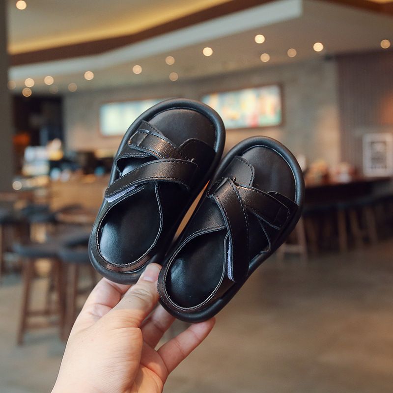 2024 verão nova menina simples praia moda crianças sandálias versáteis meninos sola macia na moda sapatos únicos_voghion.com