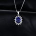 Ready Stock JewelryPalace Prinzessin Diana Erstellt Blau Saphir Rubin Simulierte Smaragd Sterg Sier Anhänger Halskette für FrauenKeine Kette_voghion.com