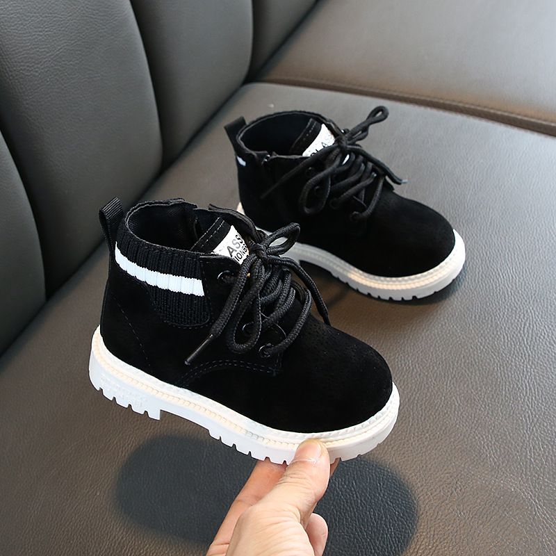 Boys' Martin Plush Cotton Shoes, Snow Korean Version, Fashionable Children's Leather Boots, Girls' Shoes_voghion.com