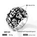 Anelli Retro Teschio Anello in Acciaio Inox Anello Punk Uomo Titanio Acciaio Liscio Hip Hop_voghion.com