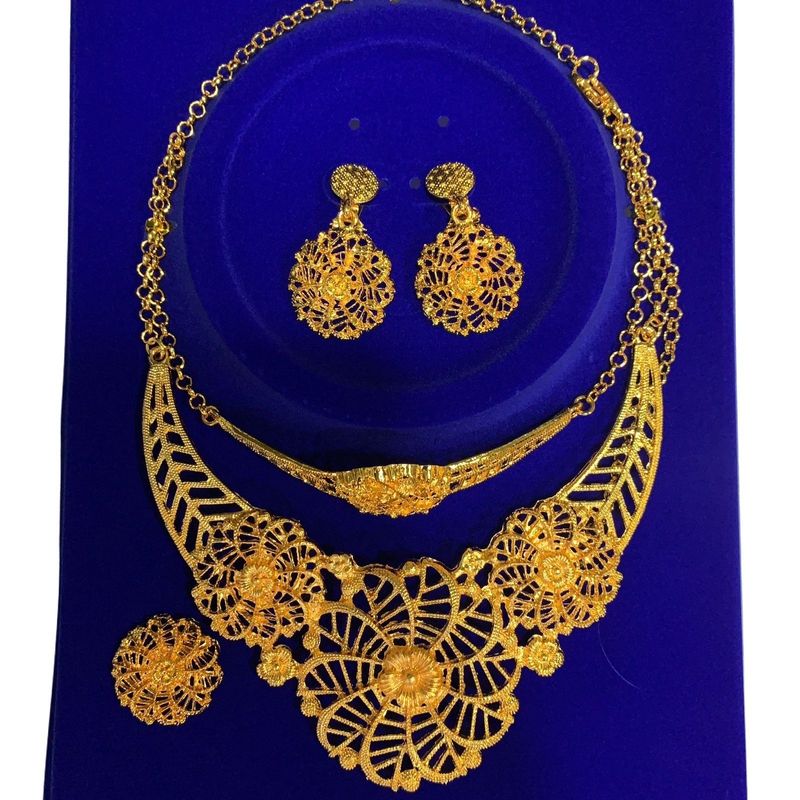 2024 Overea Charm Women' Water Diamond Necklace, Earring, Ring, Bracelet, Four Piece Jewelry Set, Dre_voghion.com