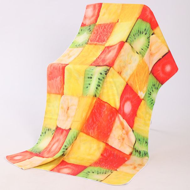 Modny dwustronny aksamitny ręcznik plażowy chroniący przed słońcem, ręcznik kąpielowy, ręcznik do pływania i kempingu, szybkoschnący, z nadrukiem_voghion.com